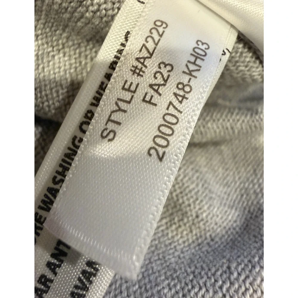 NEW J.CREW HEATHER QUARRY GREY COTTON CREWNECK SWEATER TEE AZ229 SZ L